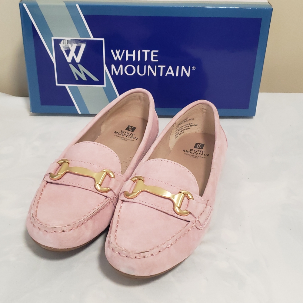 White Mountain Pink Loafers for Women